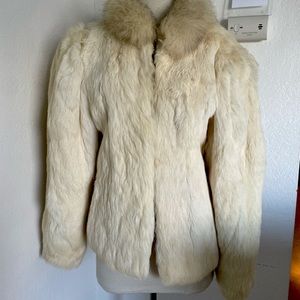 Vintage Real Fox Fur Coat Fits like Small